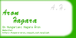 aron hagara business card